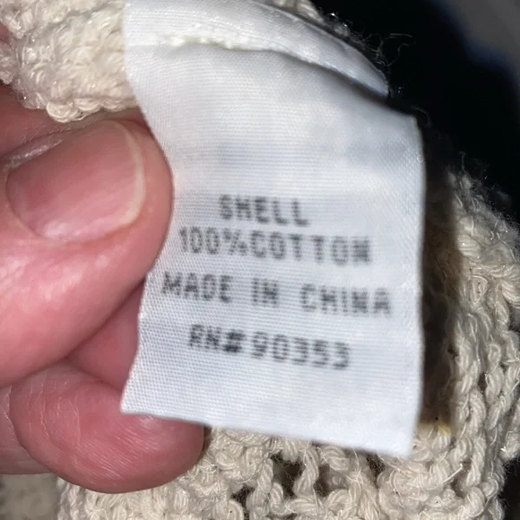 Rebellion Cream Colored Crochet Sleeveless Women’s Scalloped Top Size S - Picture 6 of 6